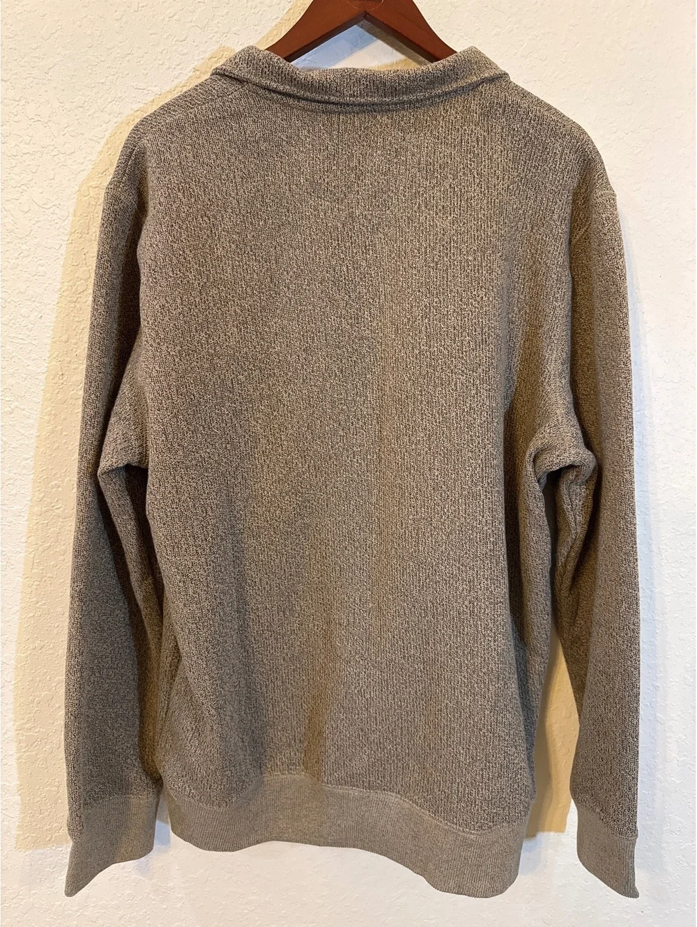 Sonoma Goods For Life Men’s Taupe Oatmeal Quarter Zip Pullover XL